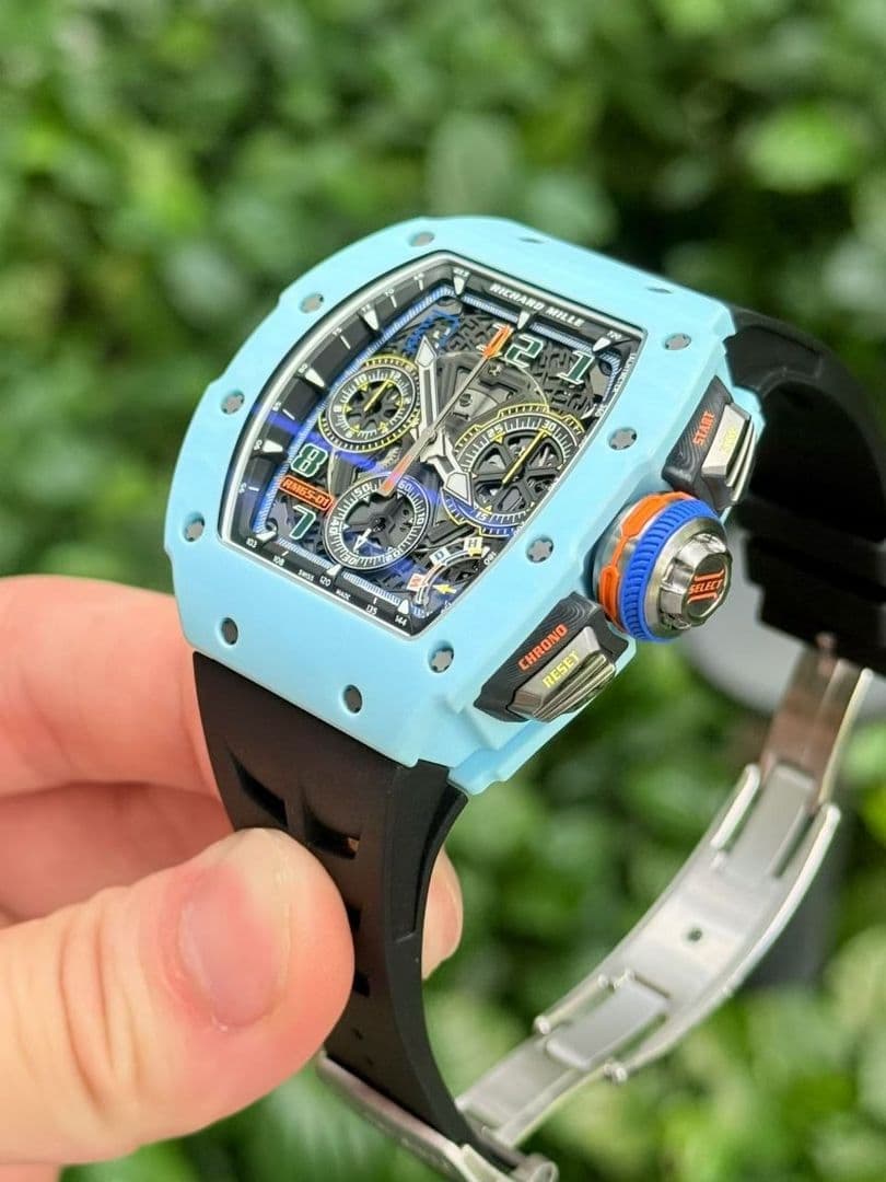 Richard Mille RM 65-01 Automatic Winding Split-Seconds Chronograph Pastel Blue Quartz TPT