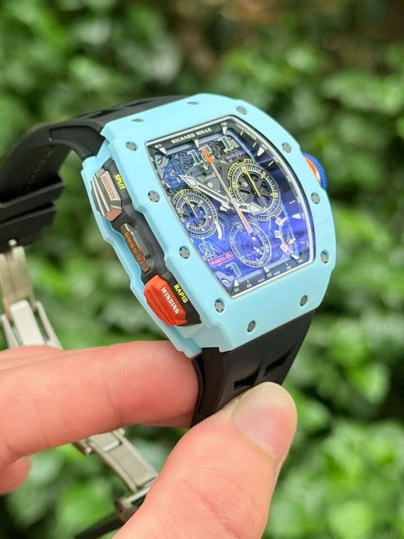 Richard Mille RM 65-01 Automatic Winding Split-Seconds Chronograph Pastel Blue Quartz TPT