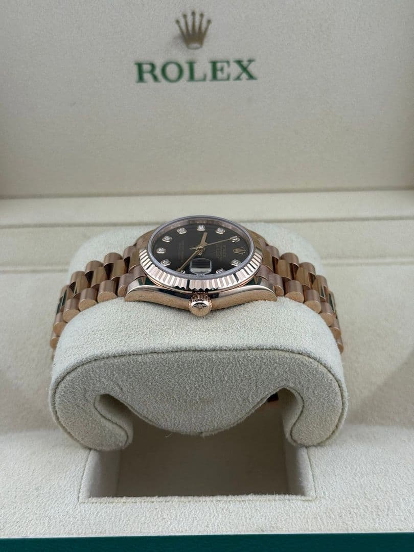 Rolex Datejust 31mm Chocolate Diamond Dial Rose Gold 278275