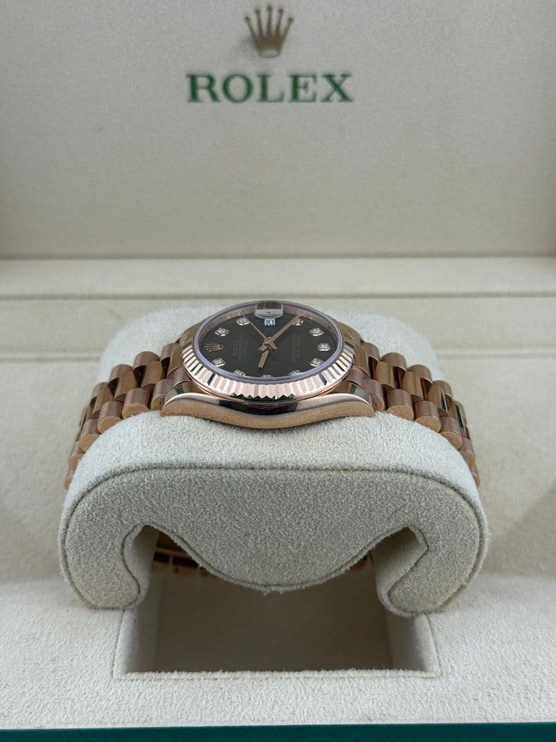 Rolex Datejust 31mm Chocolate Diamond Dial Rose Gold 278275