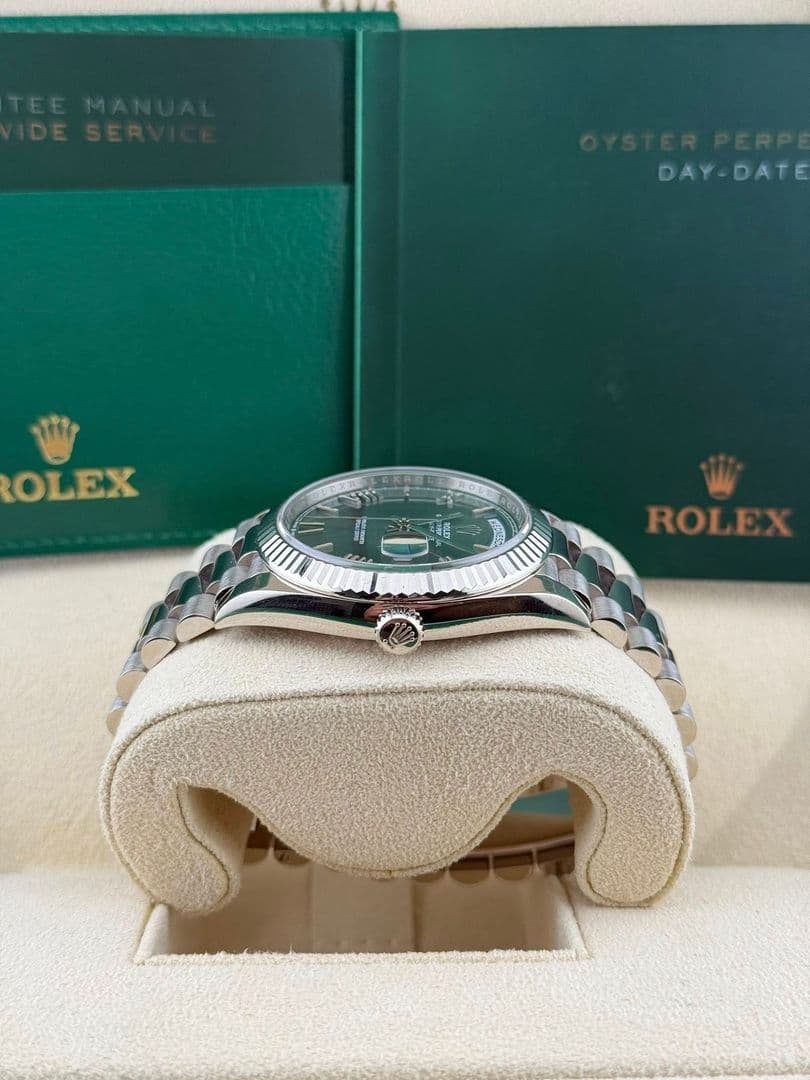 Rolex Daydate 40mm Olive White Gold 228239