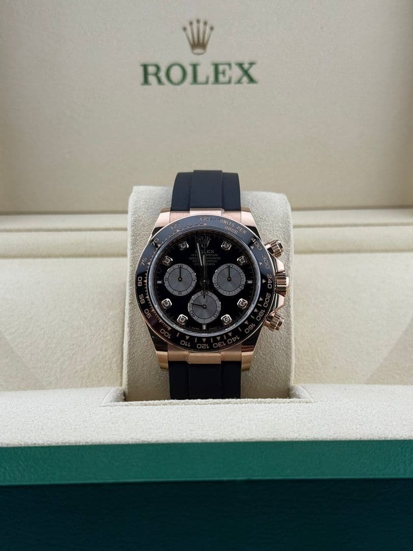 Rolex Daytona Rose Gold Diamond Dial 126515LN Oysterflex