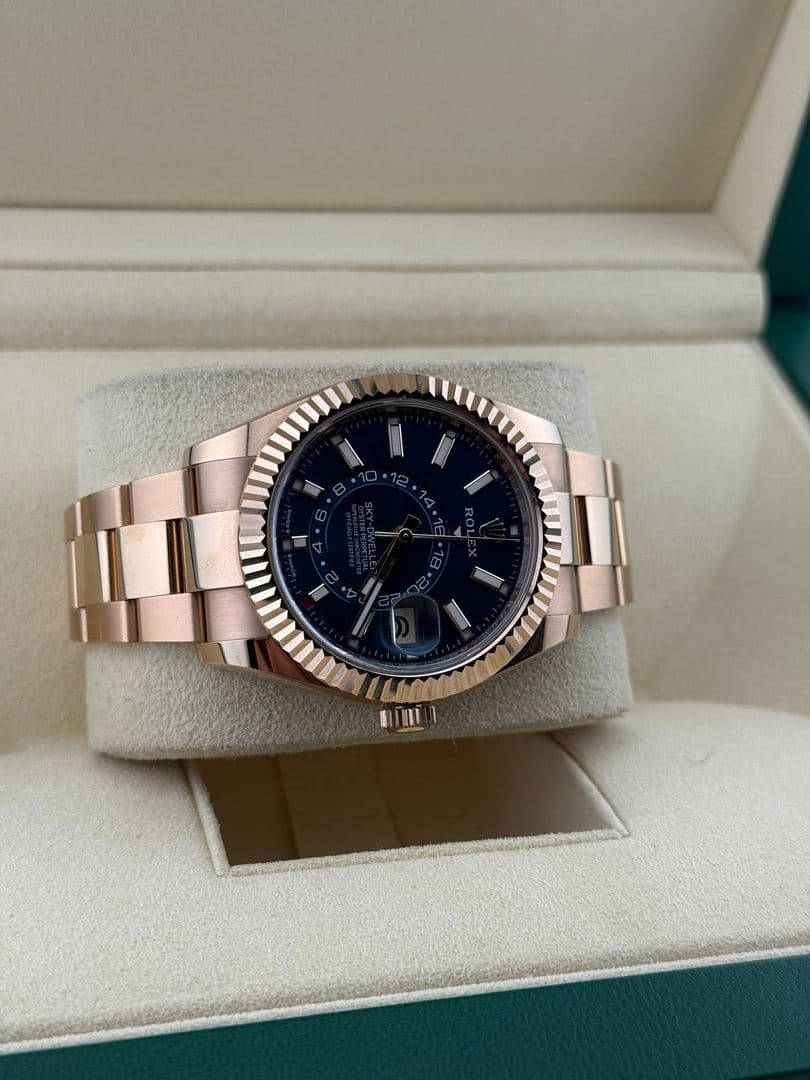 Rolex Skydweller Blue Dial 42mm Rose Gold 336935