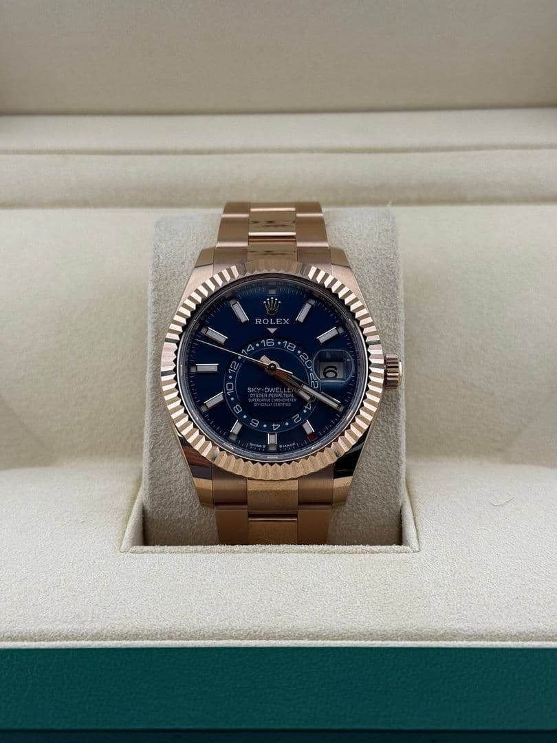 Rolex Skydweller Blue Dial 42mm Rose Gold 336935