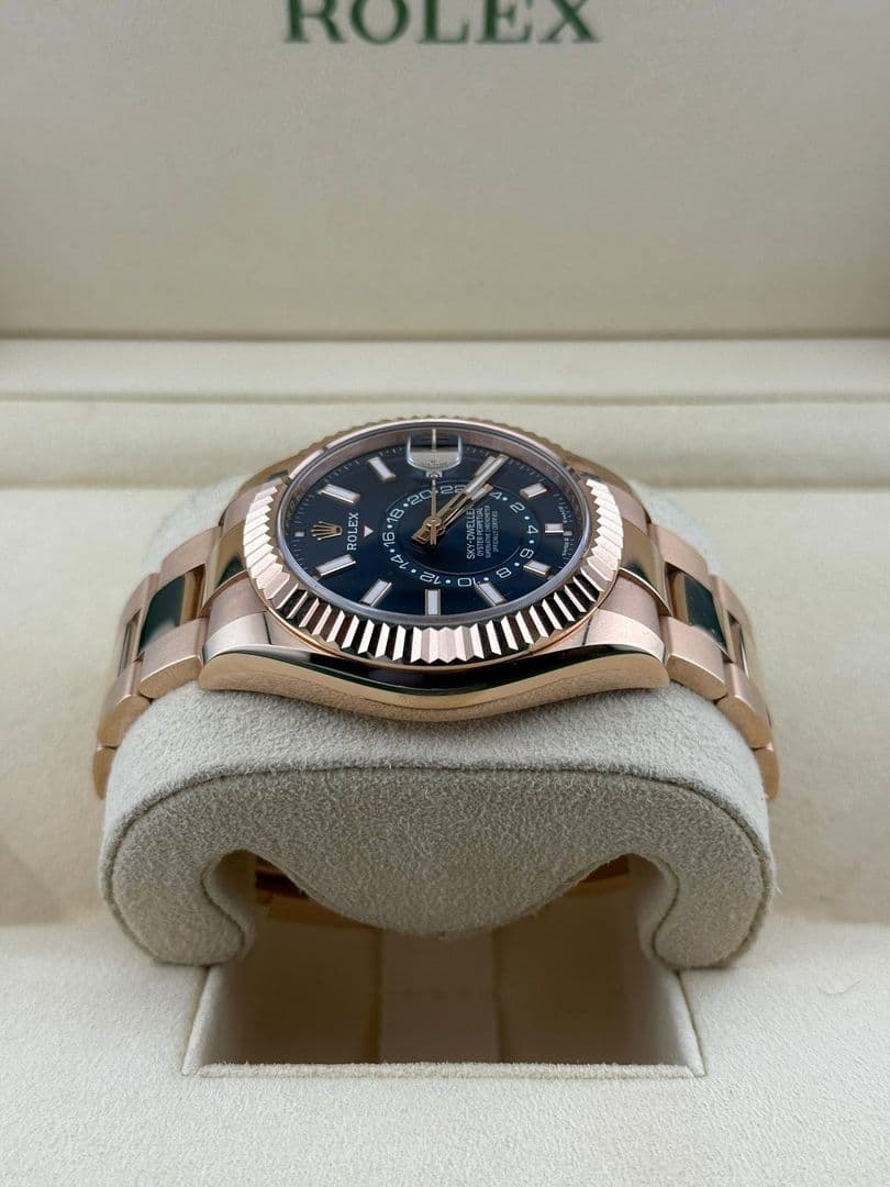 Rolex Skydweller Blue Dial 42mm Rose Gold 336935