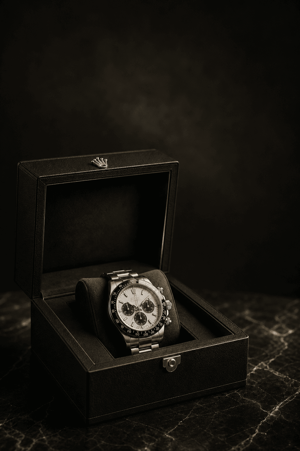 Luxury watch prepared for a seller valuation