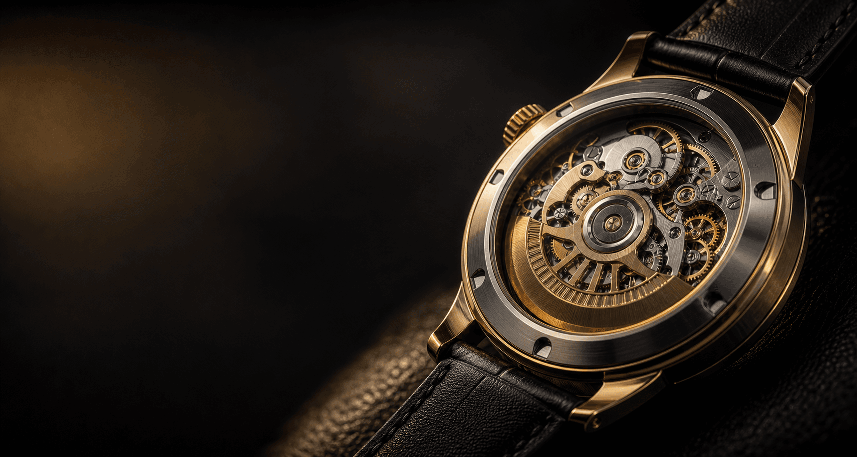 Mechanical watch movement detail