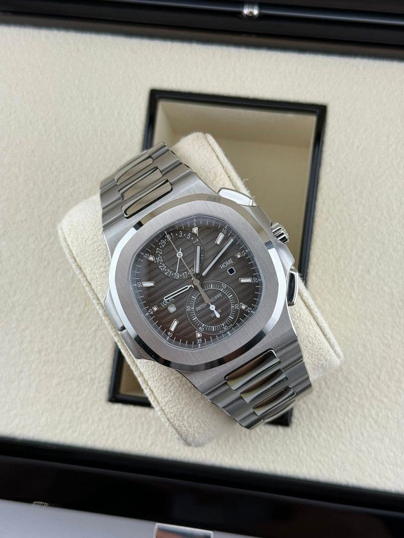 Patek Philippe 5990/1A Nautilus TravelTimeChronograph Black "Noir Trame" Dial