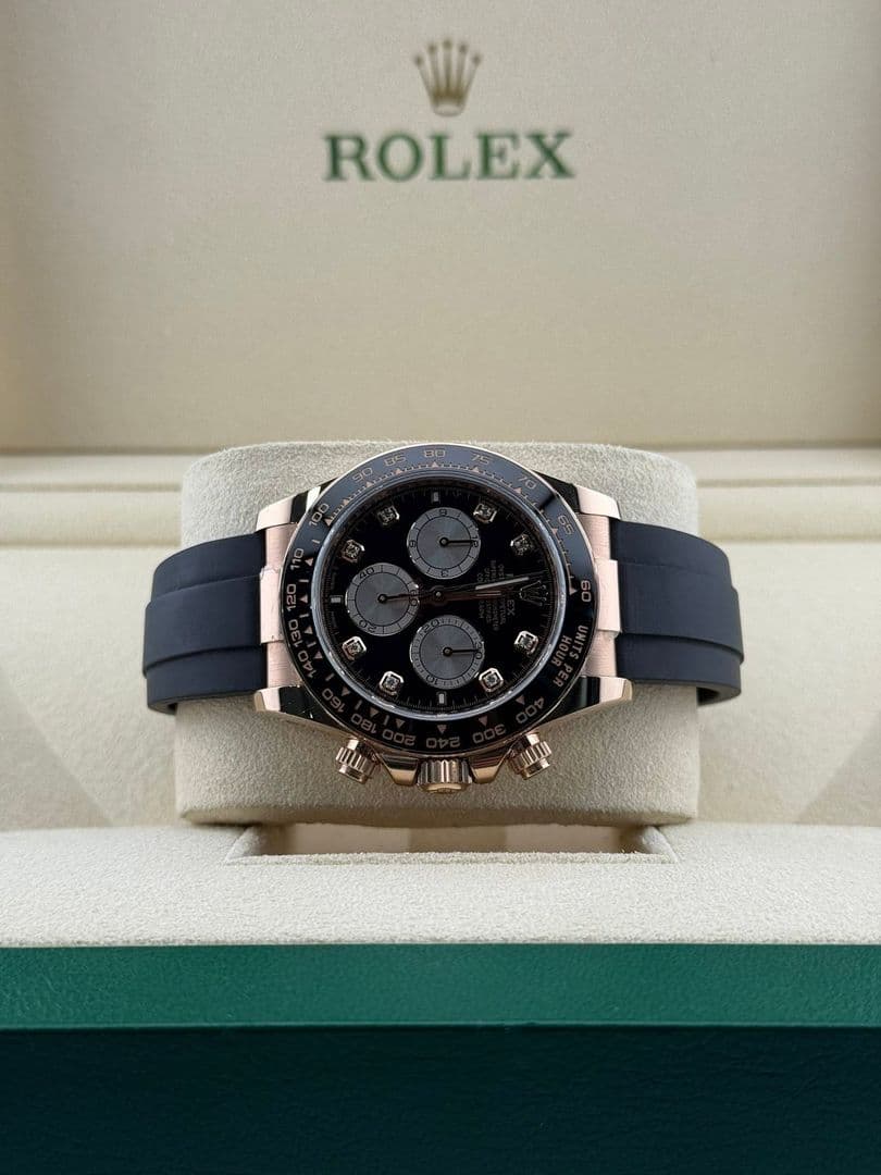 Rolex Daytona Rose Gold Diamond Dial 126515LN Oysterflex